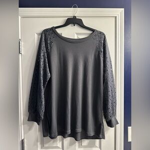 Lace Sleeve Women's Top